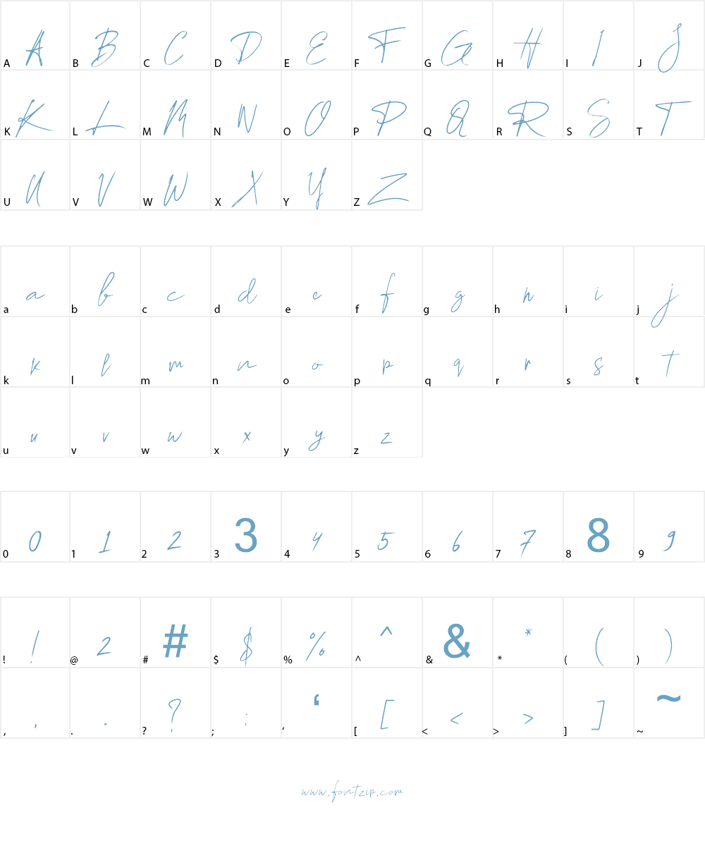 Chelsea Queen Demo Font Character